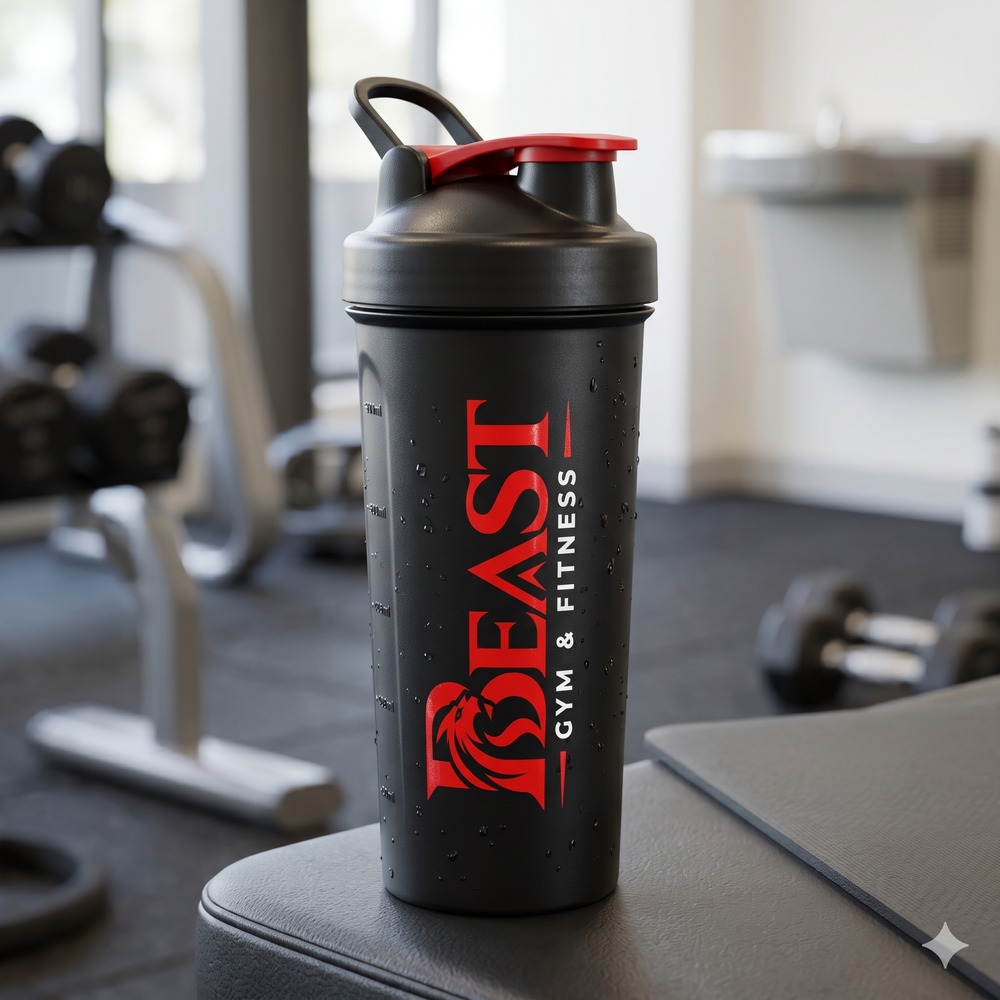Premium Black Gym Shaker Bottle — Beast Gym Goodie Option 3